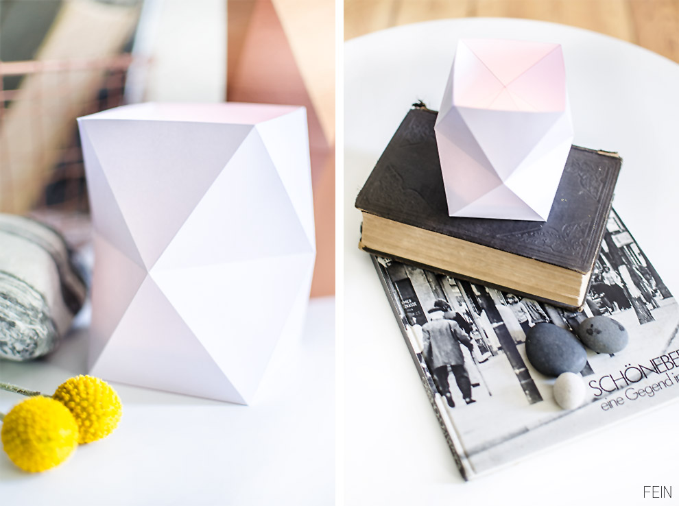 DIY Origami Faltvase weiß