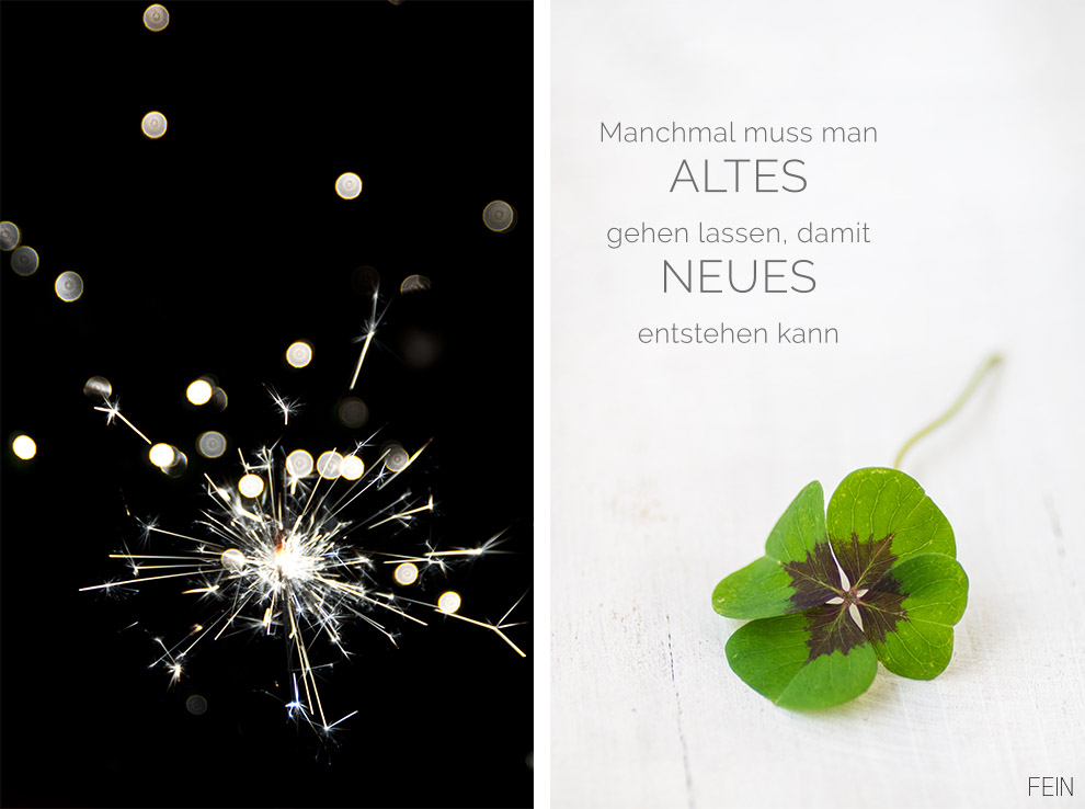 Jahr Silvester Glücksklee