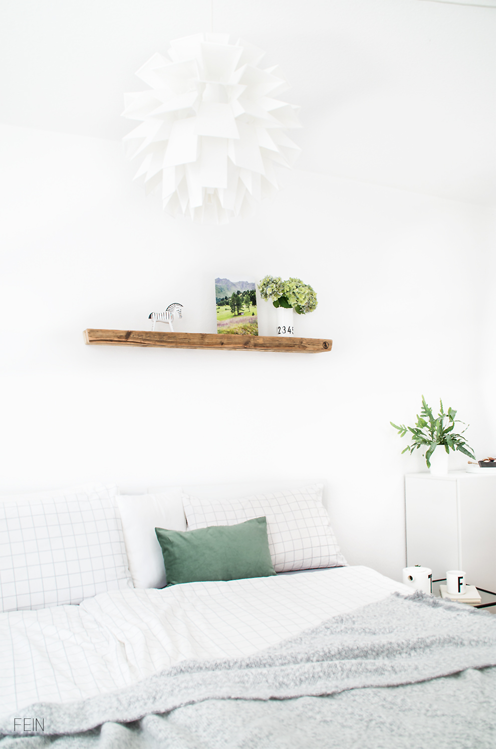 Umstyling Schlafzimmer Weiß grün