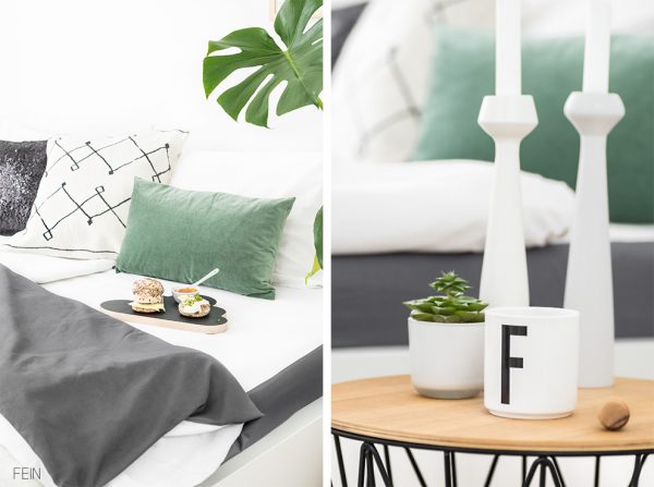 Grün, grüner, Greenery – Schlafzimmer Styling - Fein und Fabelhaft