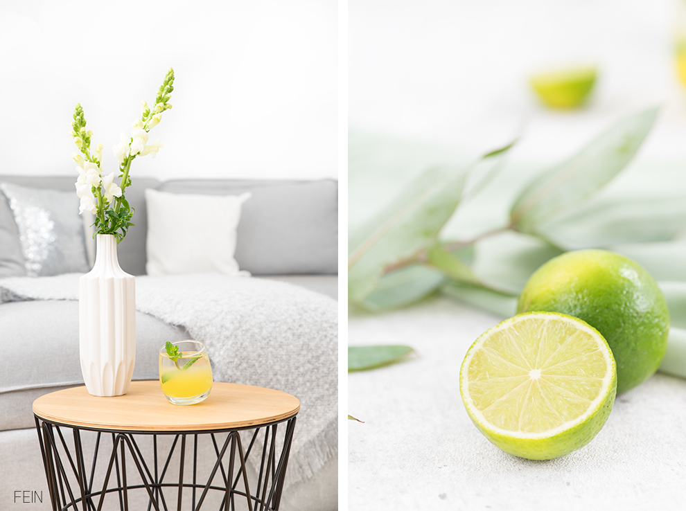 Trinkflasche Sommer Getränke Limette Sirup