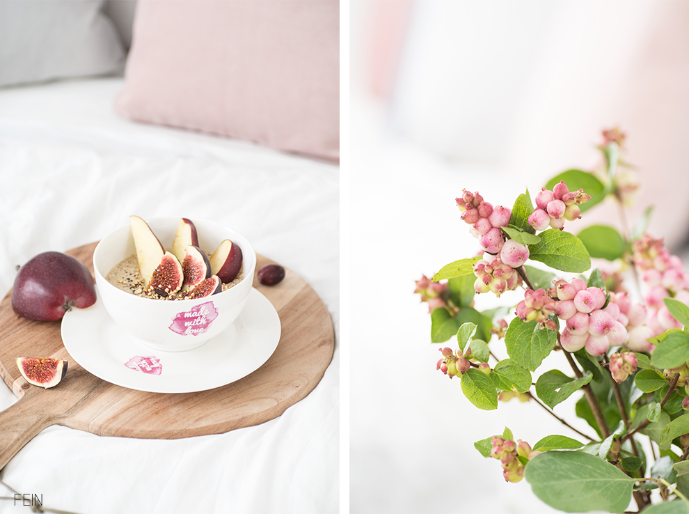 Winter Frühstück im Bett