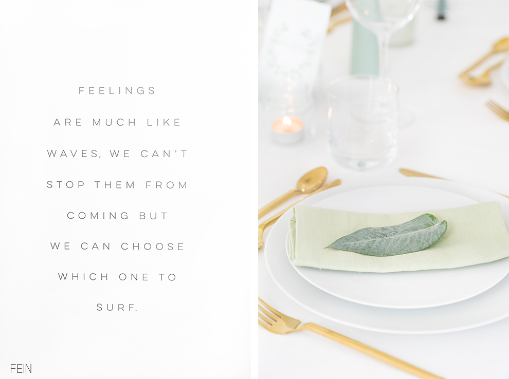 Weihnachtstisch Gold grün Eucalyptus