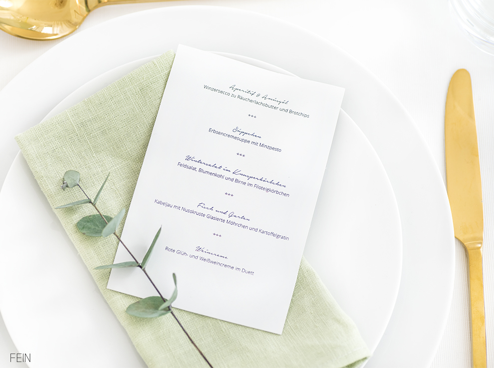 Weihnachtstisch Menü Weihnachten