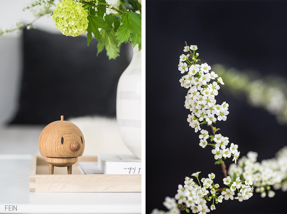 schwarz weiße einrichtung holz