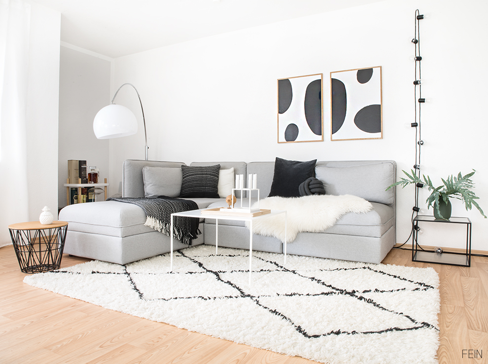 schwarz weiße einrichtung nordisch wohnen