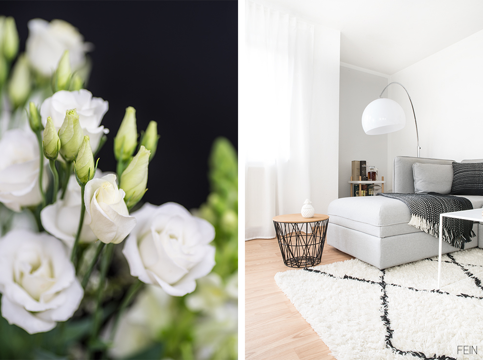 schwarz weiße einrichtung skandinavisch wohnen