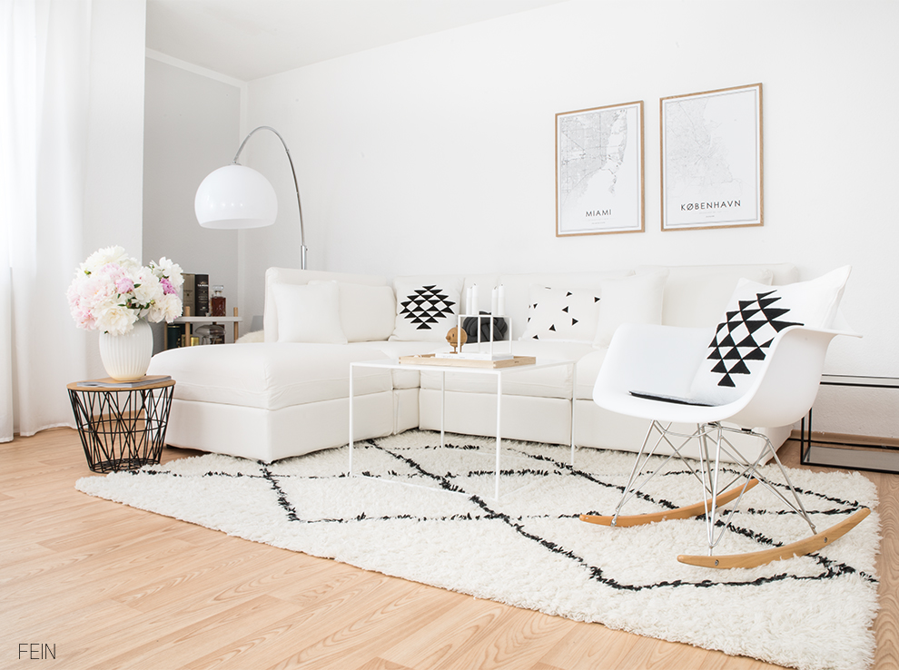 Weißes Sofa Skandi Stil