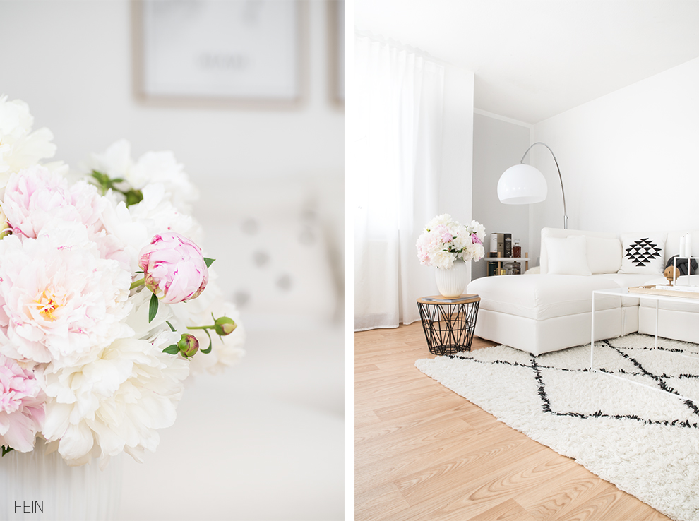 Weißes Sofa skandinavisch wohnen