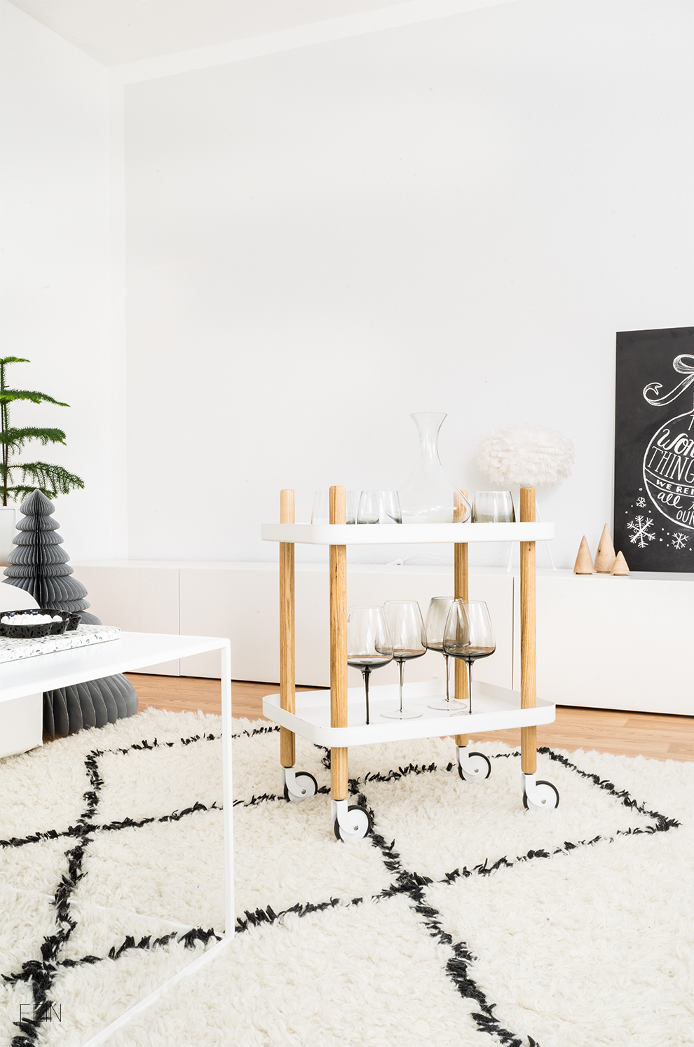 Weiße Weihnachten Dekoration 2018