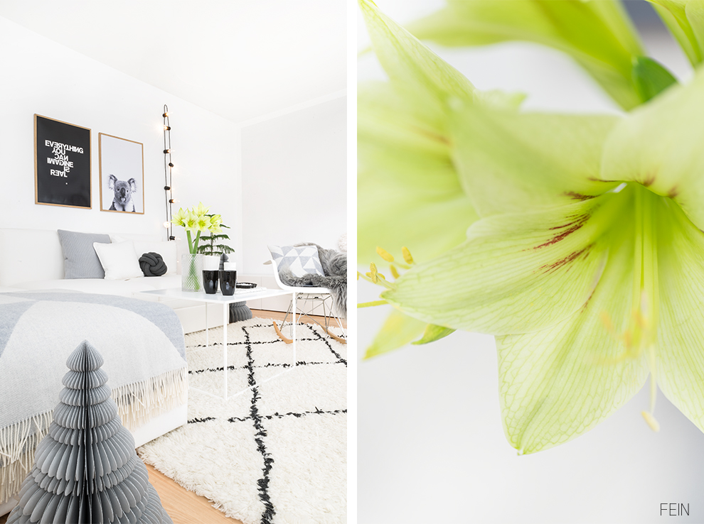 Weiße Weihnachten Wohnzimmer