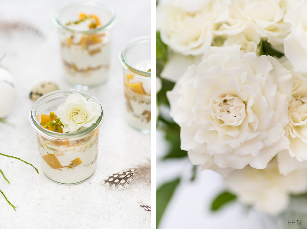 Osterdessert Pfirsich Likör