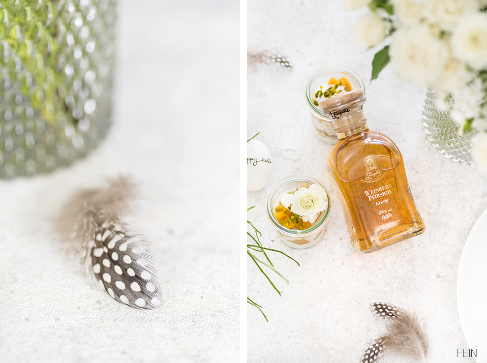 Osterdessert Ziegler Weinbergpfirsichlikör