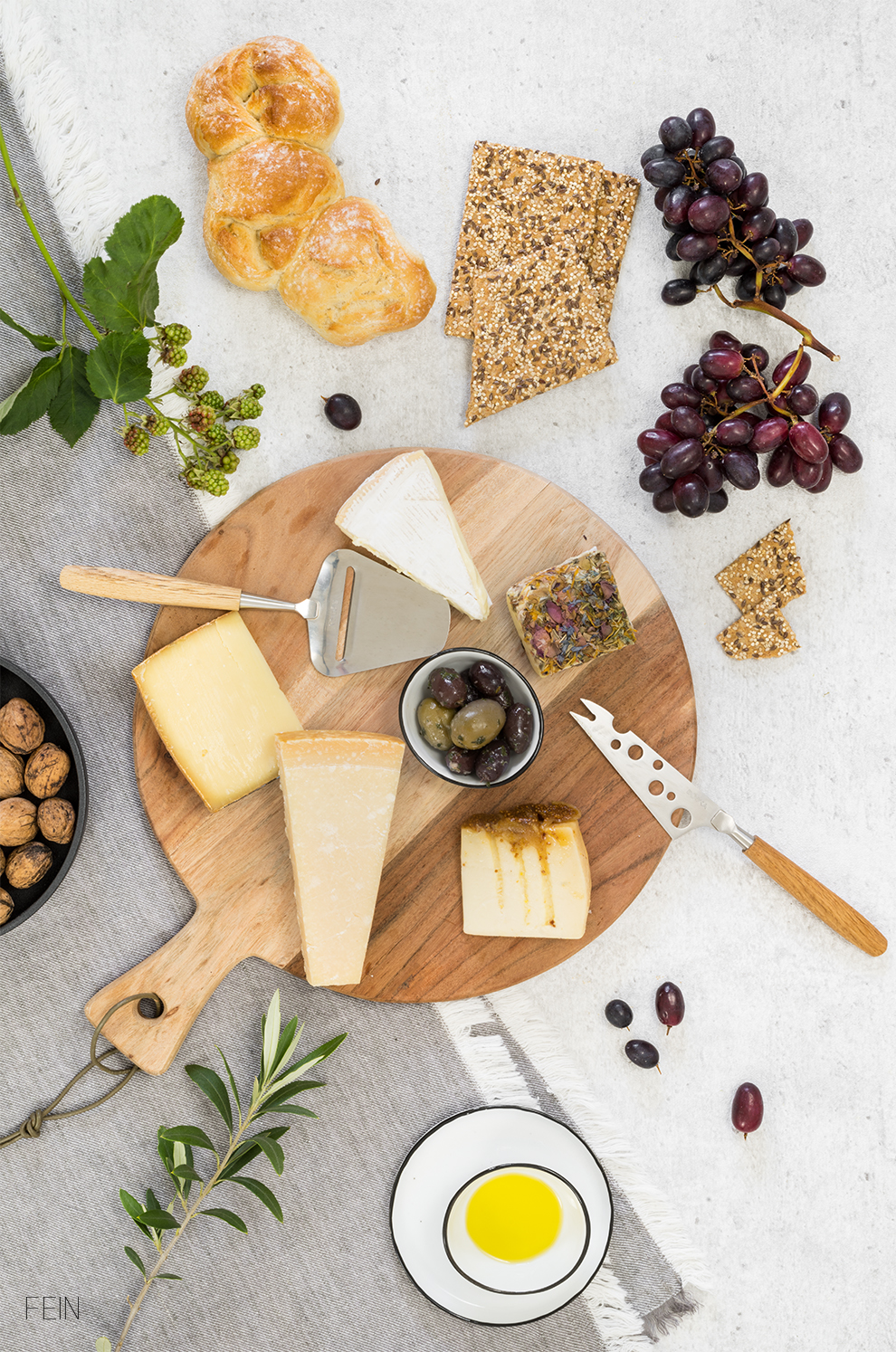 Wein und Käse Auswahl