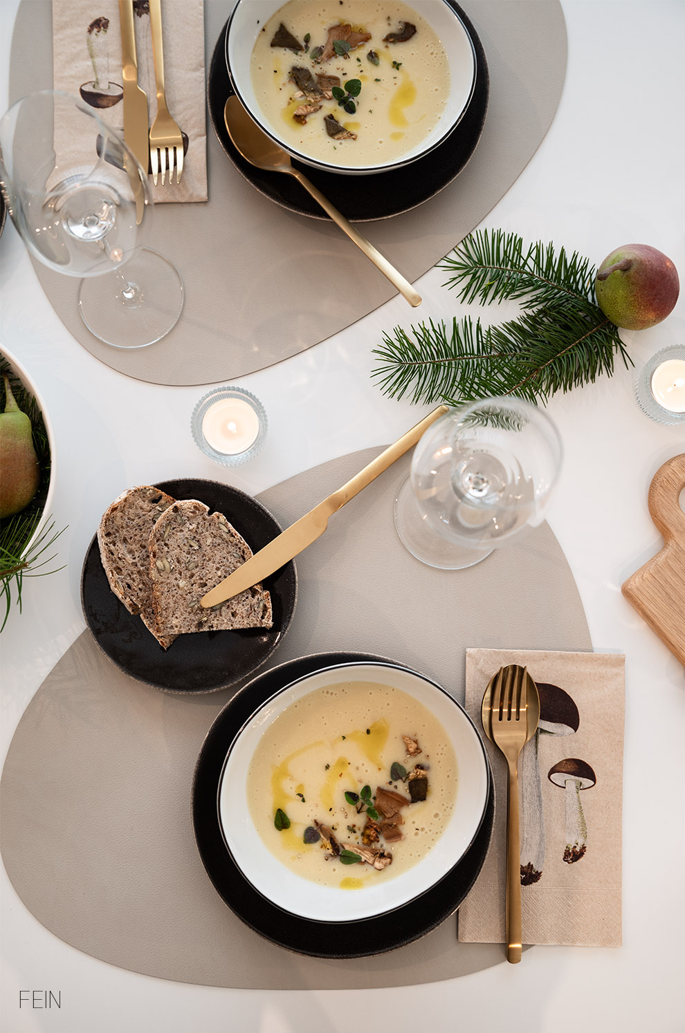 Kartoffel Steinpilzsuppe Trüffel