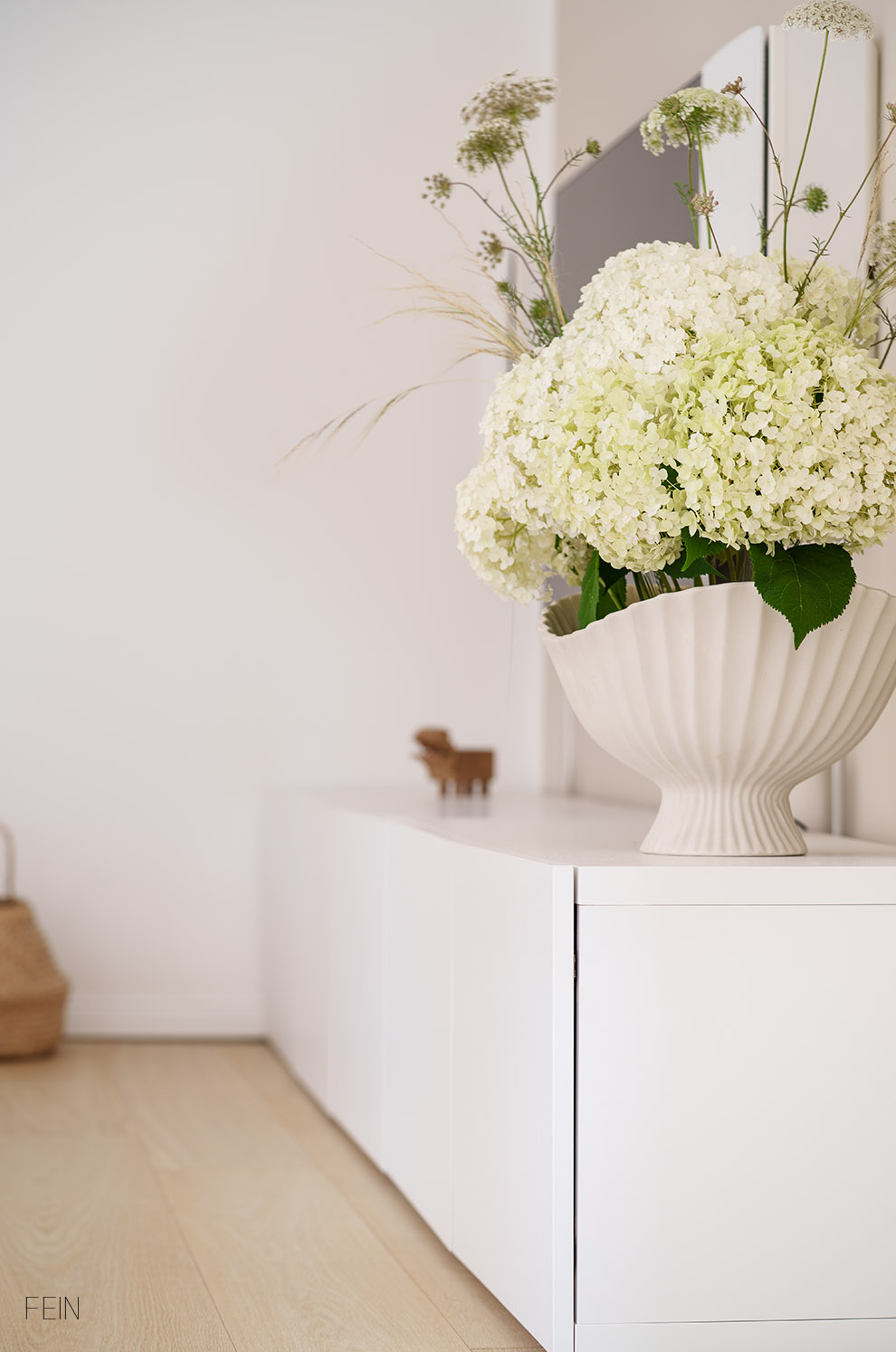Blumenkunst Hortensien Japandi