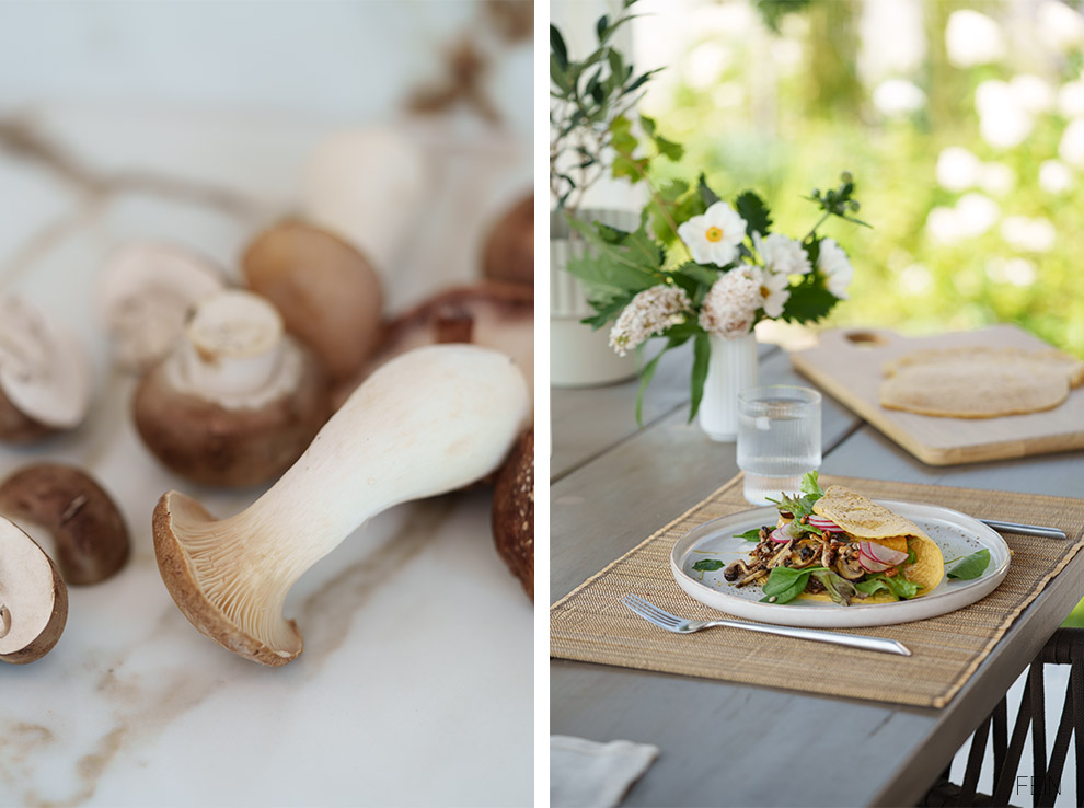Kichererbsen-Crêpes mit Pilz-Nuss-Duxelles