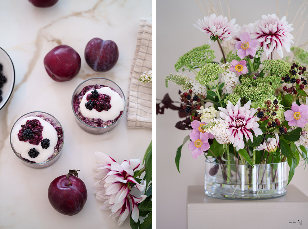 Spätsommer Zuhause Brombeeren
