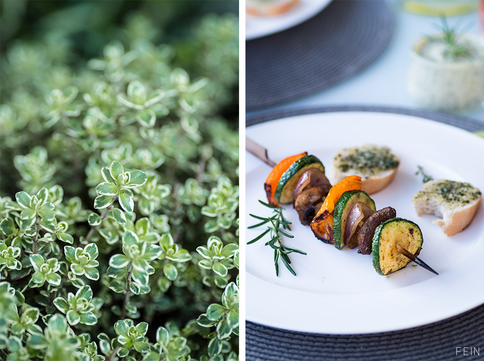Grillen Kräuter Gemüsespieße