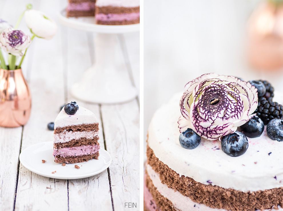 Heidelbeer Brombeer Torte