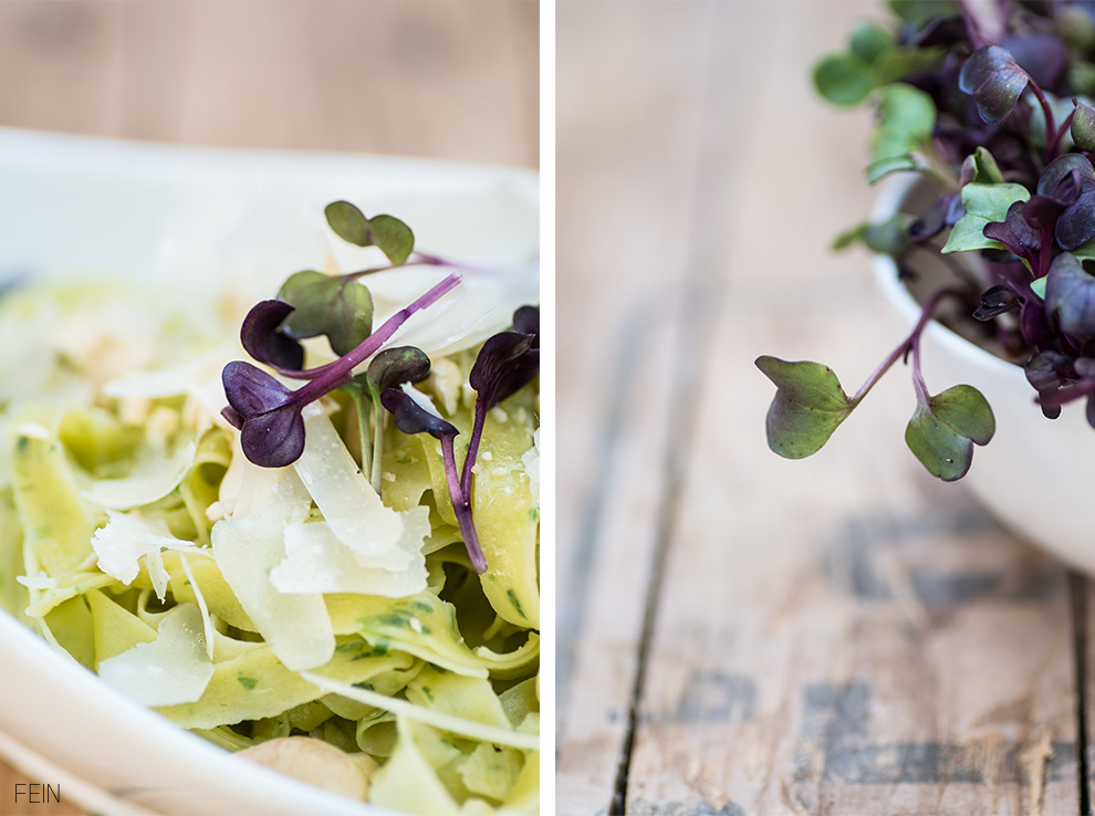 Nudel mit Olivenöl und Parmesan