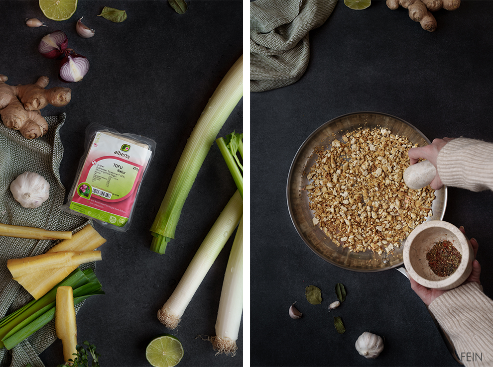 Vegan Tofu Hack Suppe