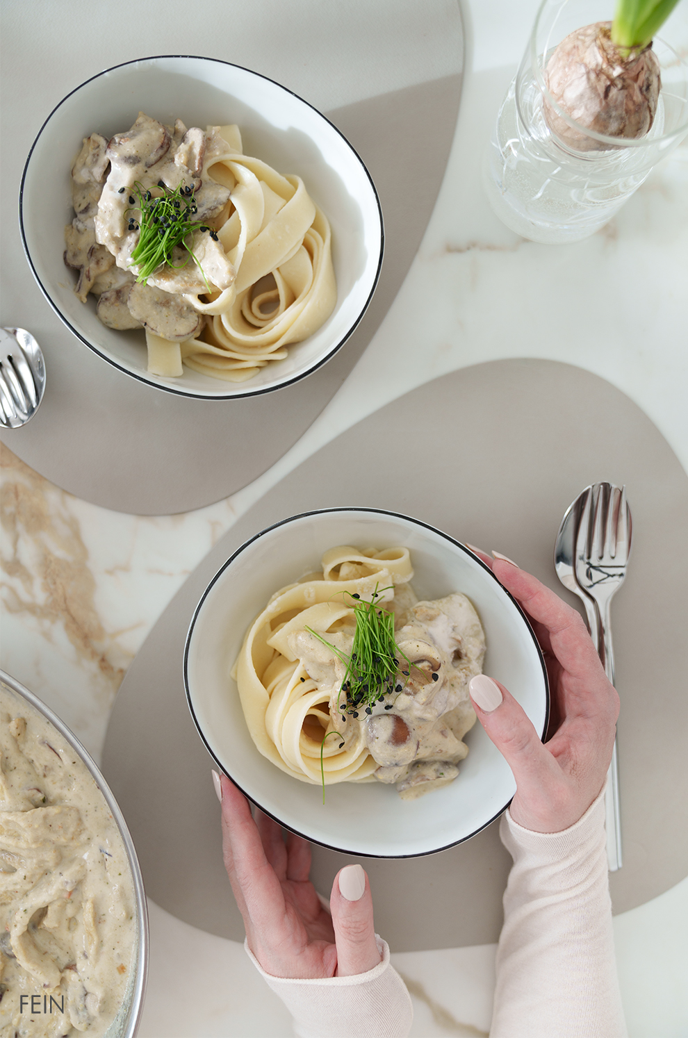 Veganes Soulfood PIlze Sahne Soße