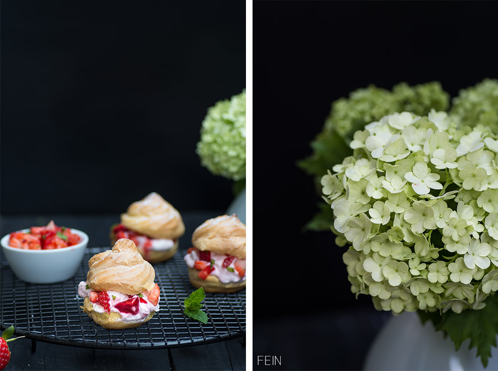 Windbeutel Erdbeersahne