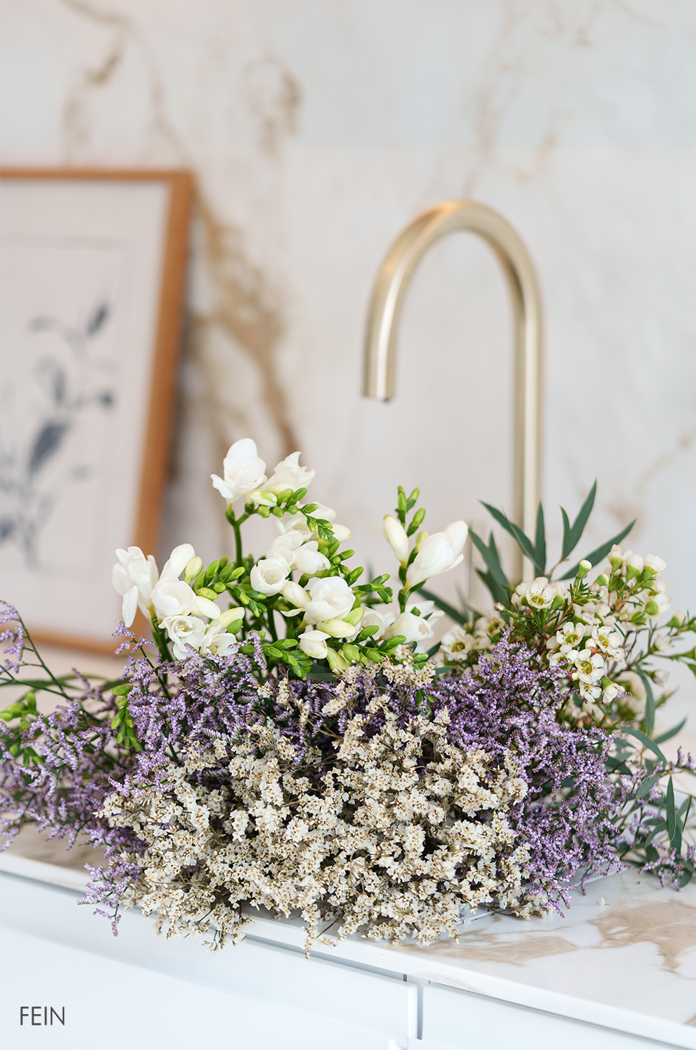 Osterbrunch Blumen Kenzan