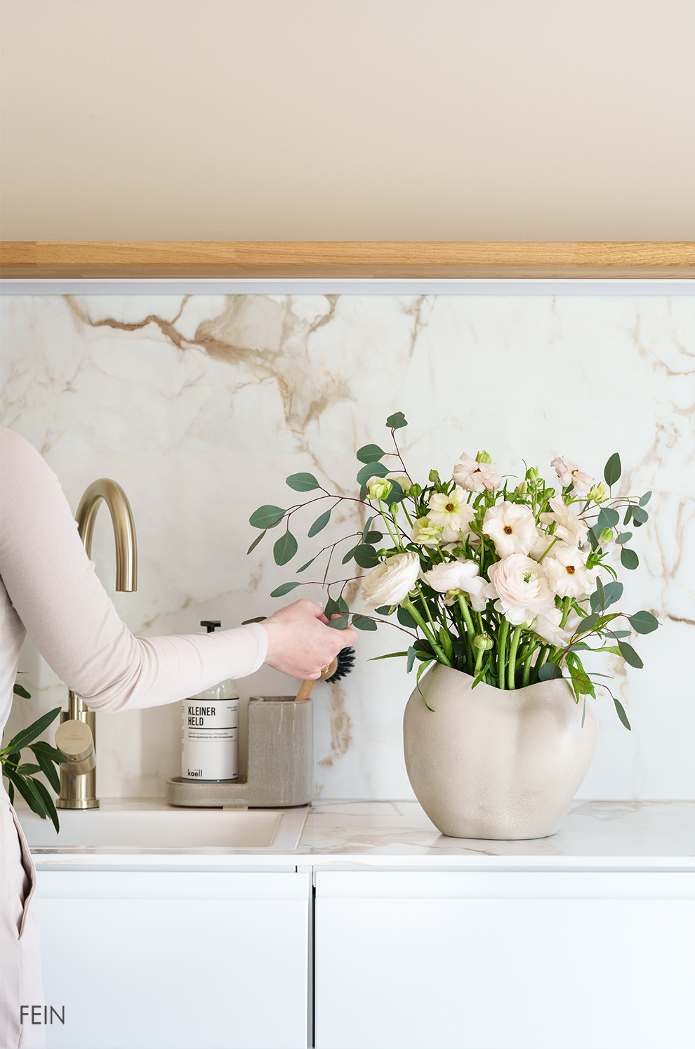 Küche Blumen stecken Frühling