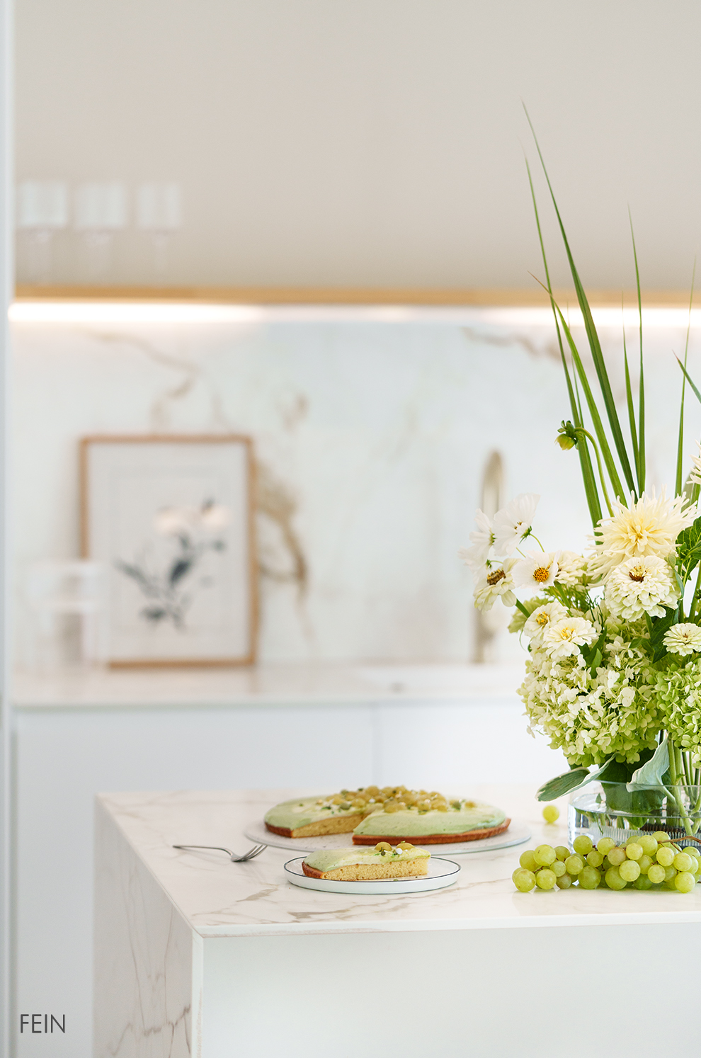 Fruchtiger Matcha Latte Kuchen