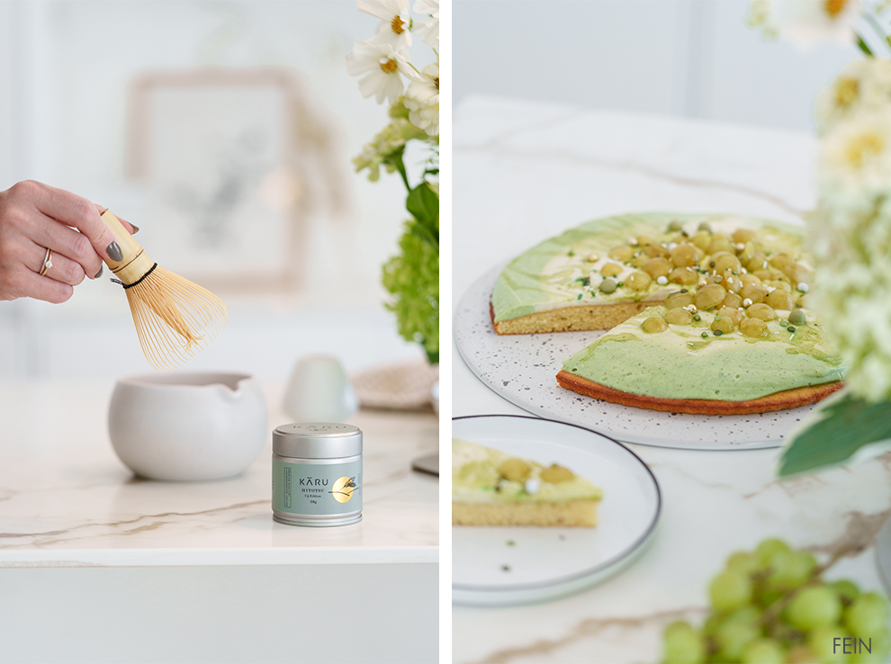 Karu Matcha Vanille Kuchen