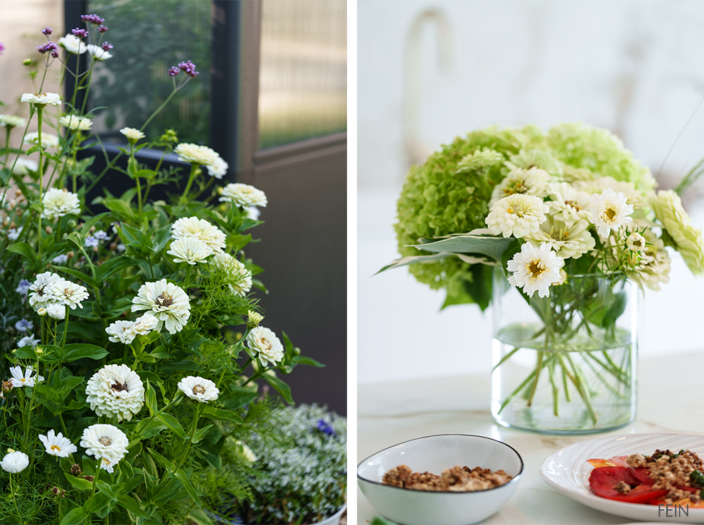 Schnittblumenbeet Ernte