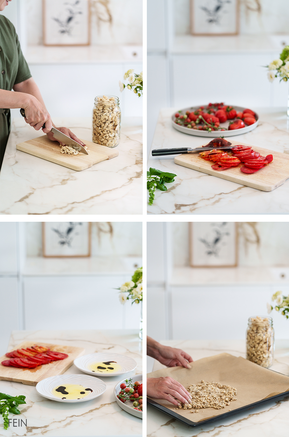 Tomaten Carpaccio Crumble
