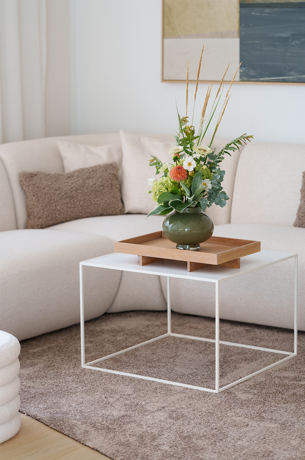 Oktober Wohnzimmer Blumenstrauß